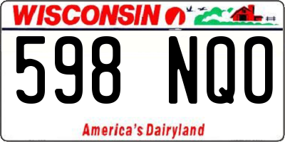 WI license plate 598NQO