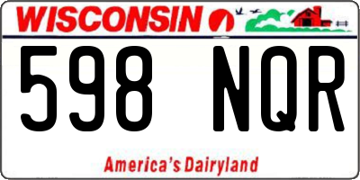 WI license plate 598NQR