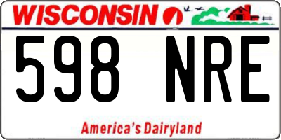 WI license plate 598NRE