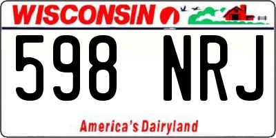 WI license plate 598NRJ