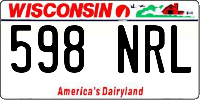 WI license plate 598NRL