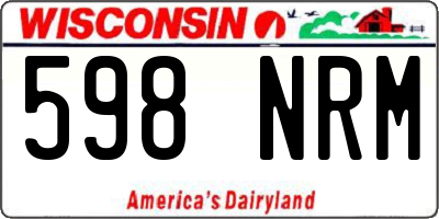WI license plate 598NRM