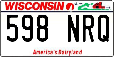 WI license plate 598NRQ