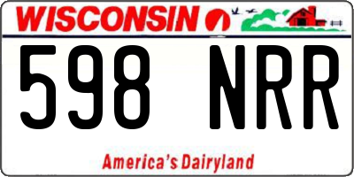 WI license plate 598NRR