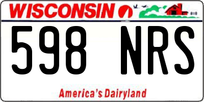 WI license plate 598NRS