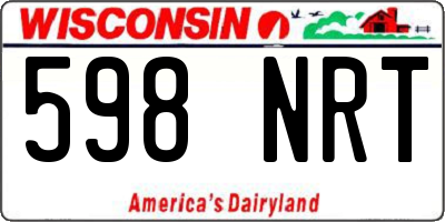 WI license plate 598NRT