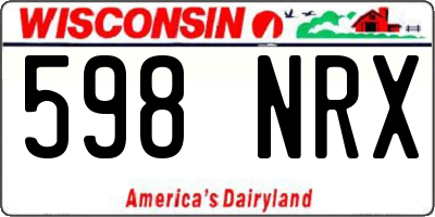WI license plate 598NRX
