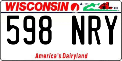 WI license plate 598NRY