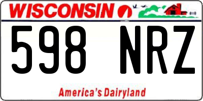 WI license plate 598NRZ