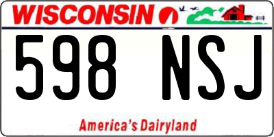 WI license plate 598NSJ
