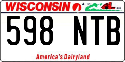 WI license plate 598NTB