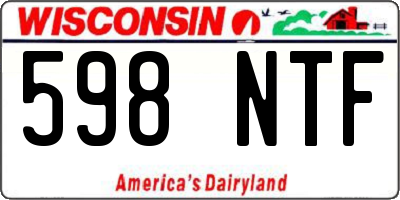WI license plate 598NTF