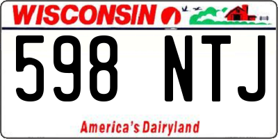 WI license plate 598NTJ