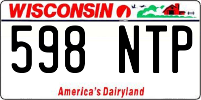 WI license plate 598NTP