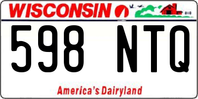 WI license plate 598NTQ