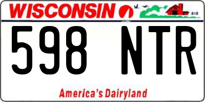 WI license plate 598NTR