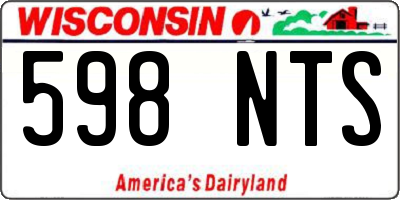 WI license plate 598NTS