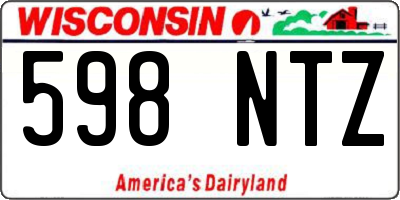 WI license plate 598NTZ