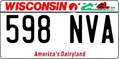 WI license plate 598NVA