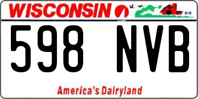 WI license plate 598NVB