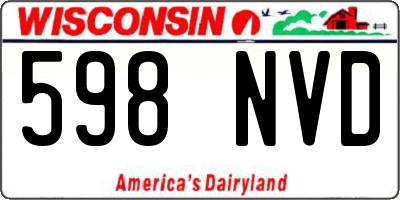 WI license plate 598NVD