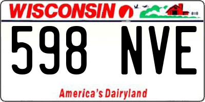 WI license plate 598NVE