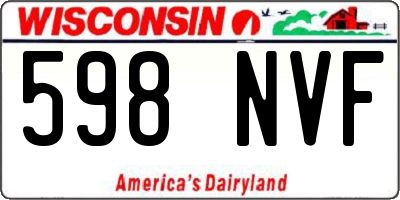 WI license plate 598NVF