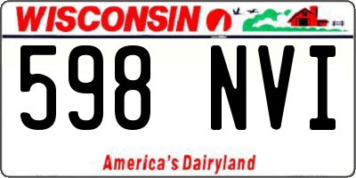 WI license plate 598NVI