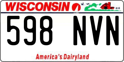 WI license plate 598NVN