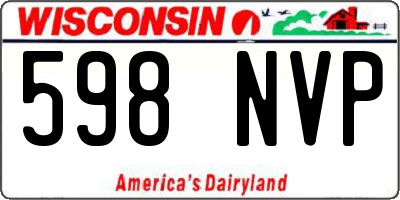 WI license plate 598NVP