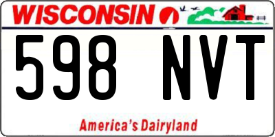 WI license plate 598NVT