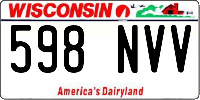WI license plate 598NVV