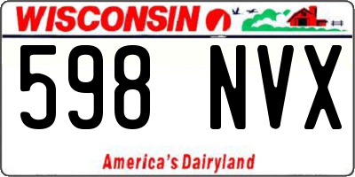 WI license plate 598NVX