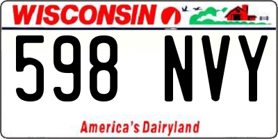 WI license plate 598NVY
