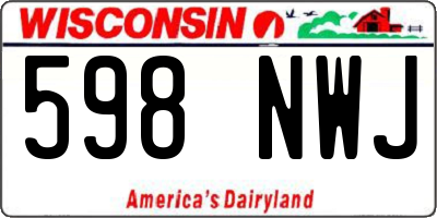 WI license plate 598NWJ