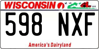 WI license plate 598NXF