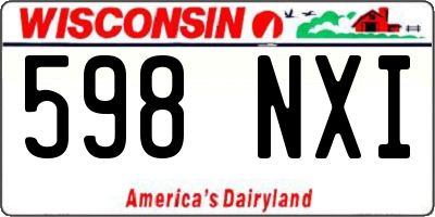 WI license plate 598NXI