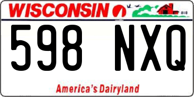 WI license plate 598NXQ