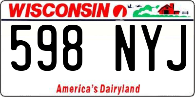 WI license plate 598NYJ