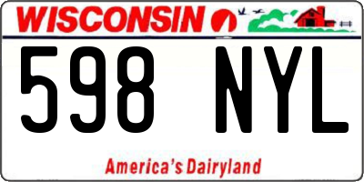 WI license plate 598NYL