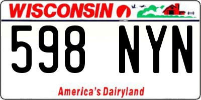 WI license plate 598NYN