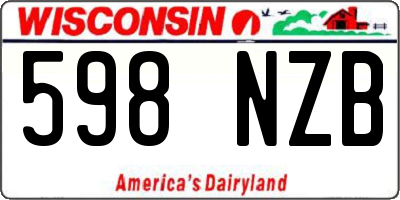 WI license plate 598NZB