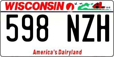 WI license plate 598NZH