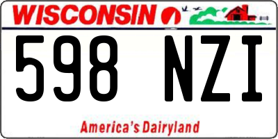 WI license plate 598NZI