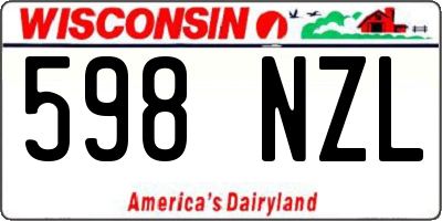 WI license plate 598NZL