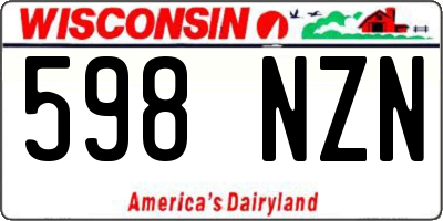 WI license plate 598NZN