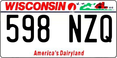 WI license plate 598NZQ