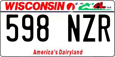 WI license plate 598NZR