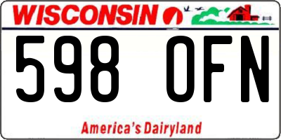 WI license plate 598OFN