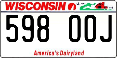 WI license plate 598OOJ